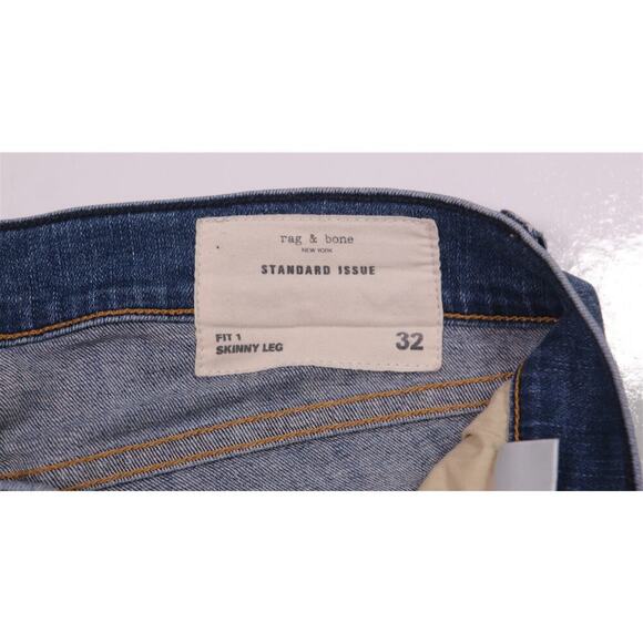 rag & bone Fit 1 Skinny Leg Standard Issue Destroyed Distressed Jeans 32x34 - Picture 6 of 7